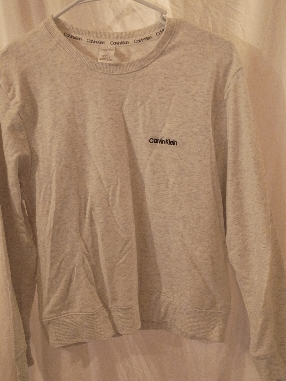 Calvin Klein Men's Small Lounge Sweatshirt In Heather Grey NWOT!
